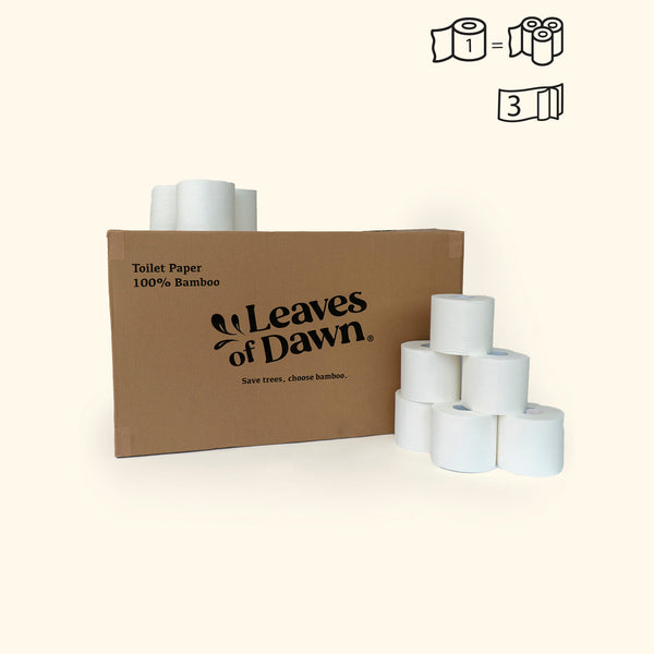 96 Toilet Paper (3ply) - UNWRAPPED - 100% Bamboo